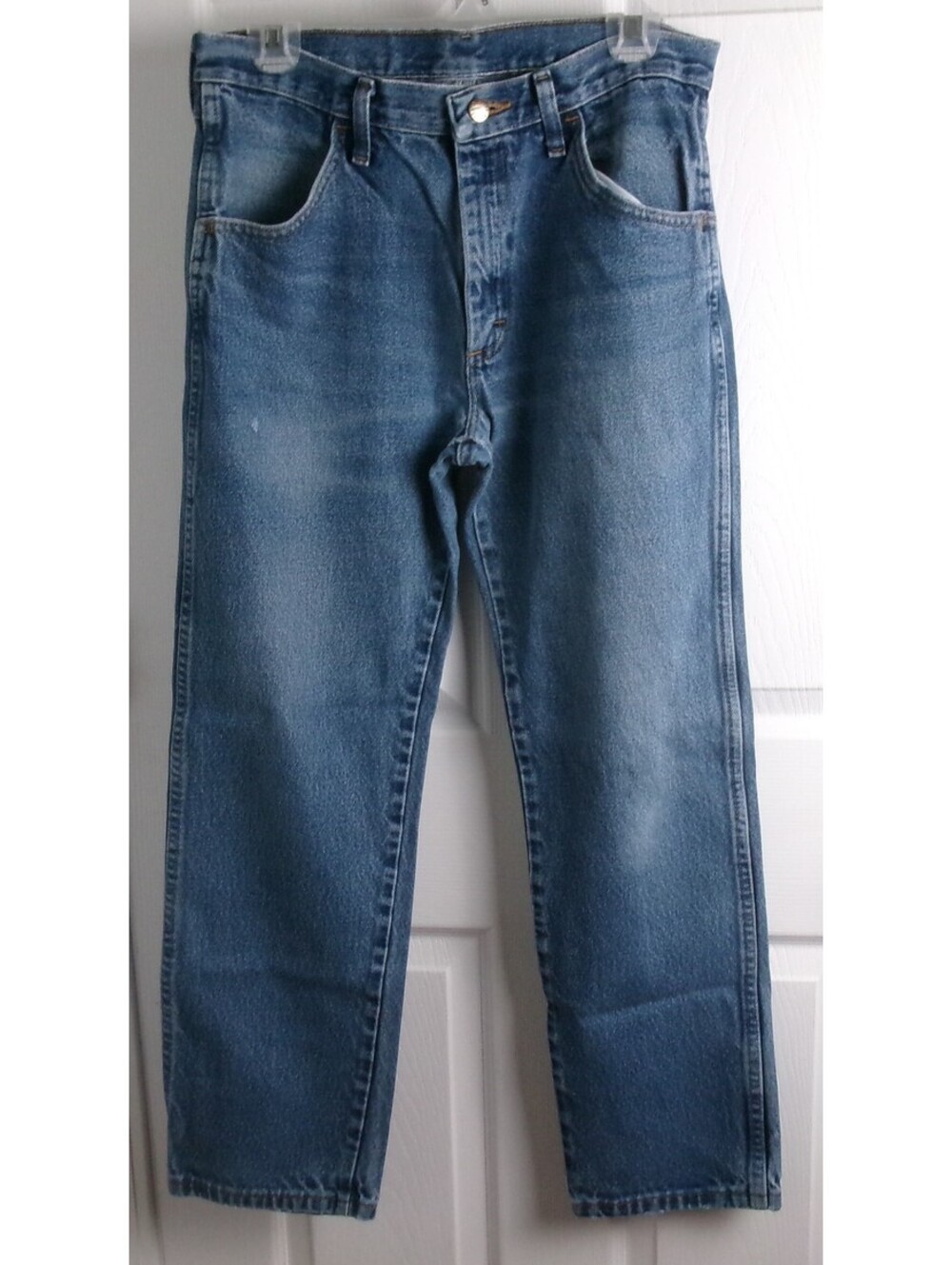 Rustler Mens Jeans 32x30 Blue Denim Regular Straight Leg Distressed Workwear